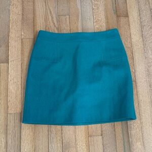 J Crew Green Mini Skirt Size 4